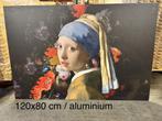 Aluminium schilderij meisje met de parel 120x80 cm, Ophalen, Nieuw