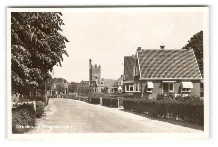 Wagenborgen, Groeten uit Wagenborgen, Verzamelen, Ansichtkaarten | Nederland, Gelopen, Groningen, 1940 tot 1960, Verzenden