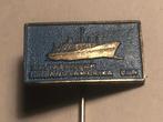 Metalen S.S. STATENDAM HOLLAND AMERIKA LIJN Speld (Blauw)., Verzenden, Zo goed als nieuw, Transport, Speldje of Pin