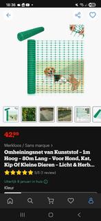 Nieuw Omheiningsnet Kunststof - 1m Hoog, 80m Lang, Ophalen of Verzenden, Nieuw, Kunststof, Gaashekwerk