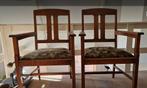 Art deco 2 stoelen Art deco groen mahonie amsterdamse school, Antiek en Kunst, Ophalen