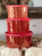 Tupperware set koekjestrommels met duimdrukdeksel voorraad, Ophalen of Verzenden, Nieuw