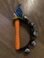 Houten bellenkrans clown, muziekinstrument, rammelaar, Ophalen of Verzenden, Gebruikt, Overige typen