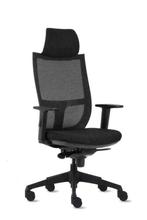 Ergo office plus bureaustoel netweave met hoofdsteun, Huis en Inrichting, Bureaustoelen, VST, Zwart, Nieuw, Ophalen of Verzenden