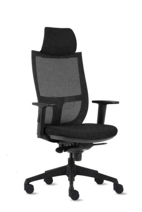 Ergo office plus bureaustoel netweave met hoofdsteun, Huis en Inrichting, Bureaustoelen, Nieuw, Bureaustoel, Zwart, Ergonomisch