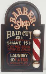 Barber Shop XL houten pubbord reclamebord wandbord deco