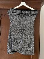 Glitterjurk Strapless, Zwart, Ophalen of Verzenden, Zo goed als nieuw, Maat 36 (S)