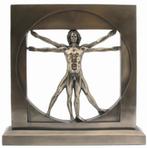 Leonardo Da Vinci VITRUVIAN MAN Sculpture Bronze., Verzenden, Nieuw