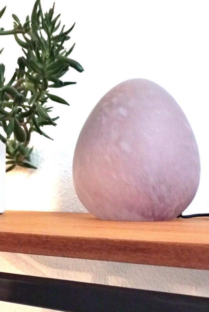 ''ei'' Glas tafellamp in de stijl van La Verrerie de Vianne, Huis en Inrichting, Lampen | Tafellampen, Gebruikt, Minder dan 50 cm