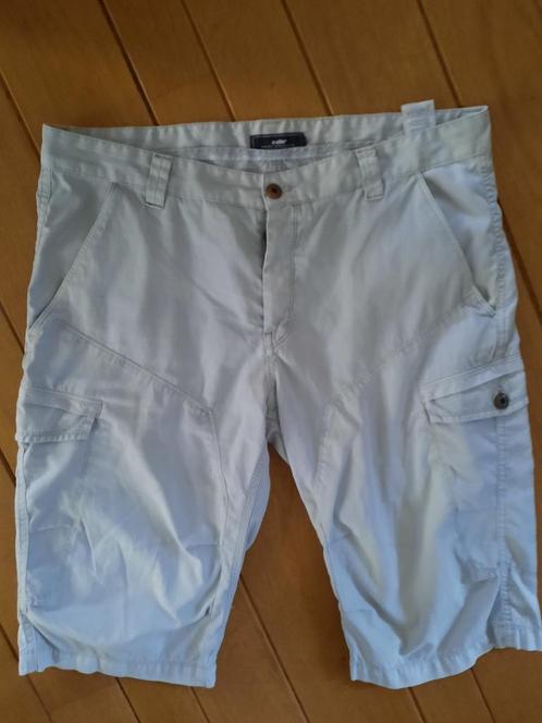 CELIO chino bermuda korte broek grijs wit ruit maat 48, Kleding | Heren, Broeken en Pantalons, Zo goed als nieuw, Maat 48/50 (M)