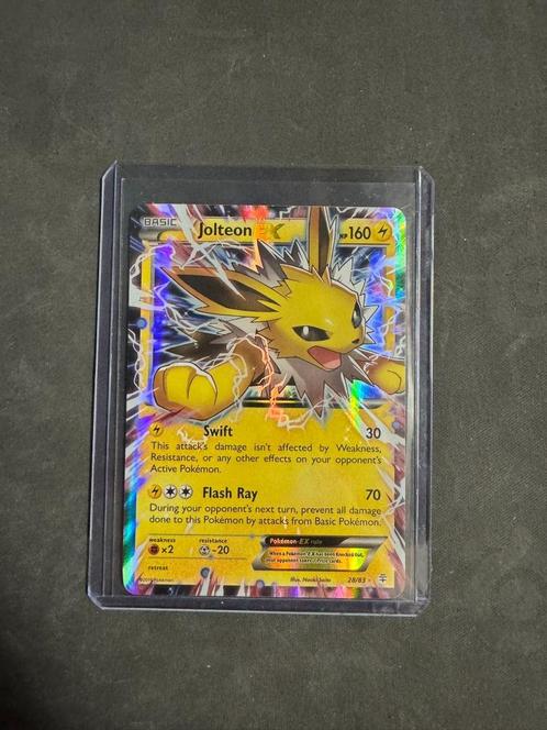 Jolteon ex 28/83 - Generations, Hobby en Vrije tijd, Verzamelkaartspellen | Pokémon, Zo goed als nieuw, Losse kaart, Ophalen of Verzenden