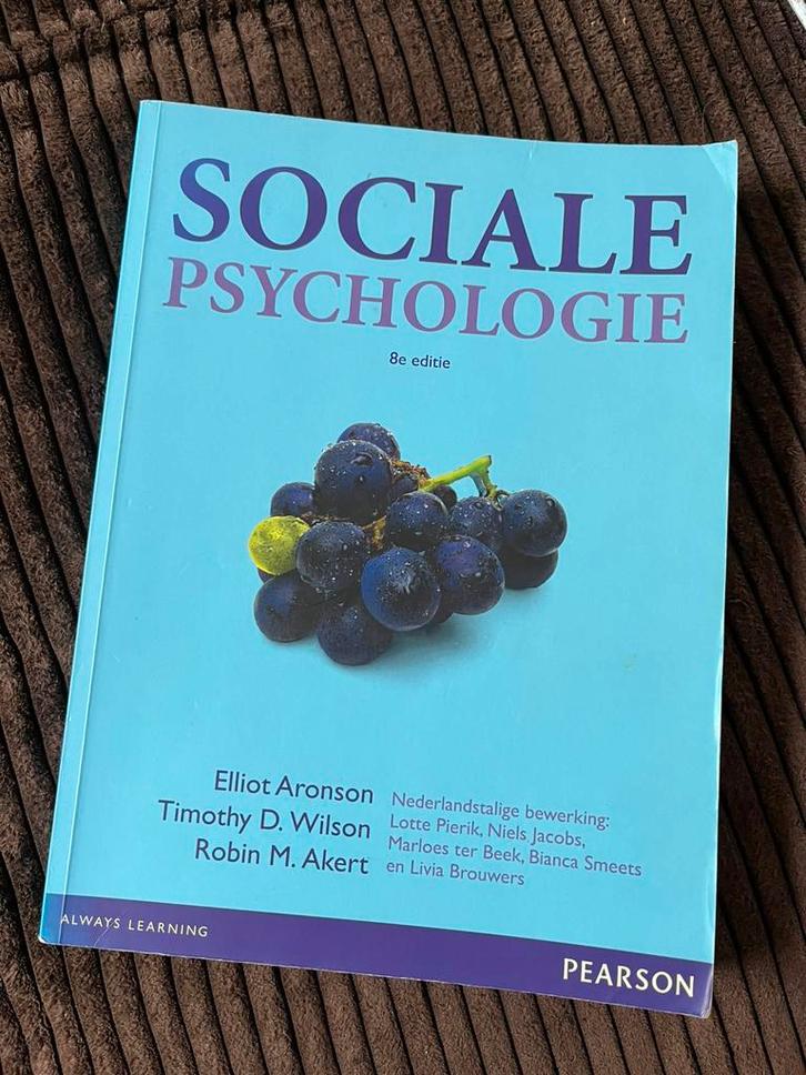 Elliot Aronson - Sociale psychologie, Boeken, Schoolboeken, Gelezen, Nederlands, Overige niveaus, Ophalen of Verzenden