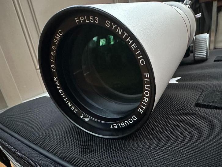 William Optics Zenithstar 73 APO + 73A field flattener, Audio, Tv en Foto, Optische apparatuur | Telescopen, Zo goed als nieuw