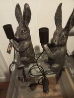 NIEUW 2 X TAFELLAMP LAMP GOODS HAAS KONIJN ZILVER, Huis en Inrichting, Lampen | Tafellampen, Ophalen, Nieuw, DIER KONIJN HAAS