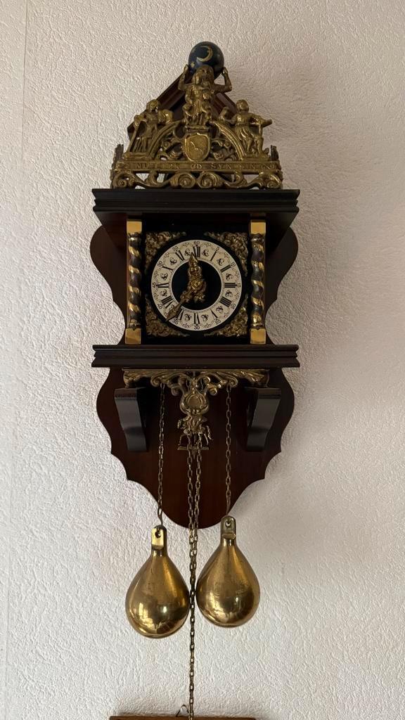 Antieke Zaanse klok met gewichten, Antiek en Kunst, Antiek | Klokken, Ophalen of Verzenden