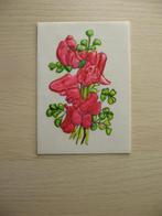 Briefkaart/ Kaart Roze Cyclaam Handmade Vintage, Ophalen of Verzenden, 1980 tot heden, Overige onderwerpen