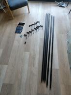 Gordijn roedes IKEA RACKA en plafond bevestiging BETYDLIG, 200 cm of meer, 150 tot 200 cm, Gebruikt, Zwart