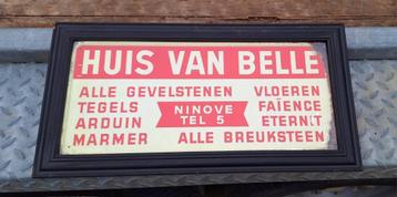 Blikken reclameplaat Huis van Belle België🏠 beschikbaar voor biedingen