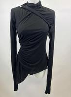 RICK OWENS Zwart knoop top  MAAT 36, Zwart, Ophalen of Verzenden, Zo goed als nieuw, Lange mouw