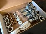 Radiator Aansluitset Chroom Haaks 2x Voetventiel, Ophalen of Verzenden, Nieuw, Chroom, Overige typen
