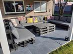 loungeset van pallets, Tuin en Terras, Tuinsets en Loungesets, Ophalen, Gebruikt, Meer dan 8 zitplaatsen, Loungeset