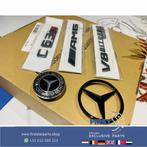 W205 W206 C63S 4MATIC+ STER AMG LOGO SET ZWART EMBLEMEN SET, Ophalen of Verzenden, Gebruikt, Mercedes-Benz