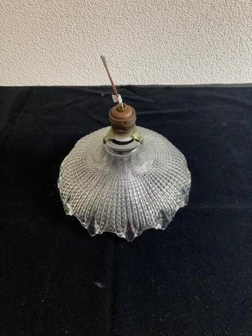 art deco glazen hanglamp met originele fitting  beschikbaar voor biedingen