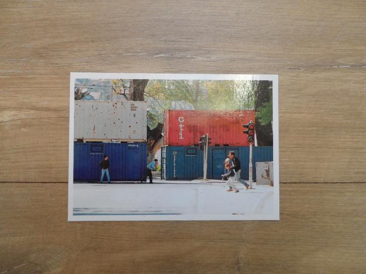 Ansichtkaart Sarajevo containers beschermen voetgangers 174, Verzamelen, Militaria | Algemeen, Landmacht, Nederland, Ophalen of Verzenden