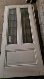 2 en-suitedeuren, glas in lood, Ophalen, Binnendeur, 200 tot 215 cm, Glas