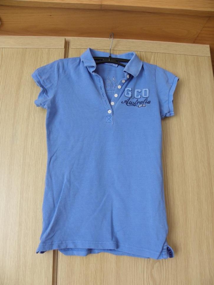 Goedkoop blauw katoenen stretch polo shirt GEDDES 36 prima, Kleding | Dames, T-shirts, Gedragen, Maat 36 (S), Blauw, Korte mouw