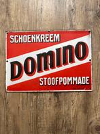 Domino schoensmeer emaille bord, Antiek en Kunst, Antiek | Emaille, Ophalen of Verzenden