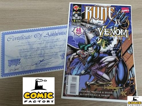Rune Vs Venom # 1 Signed by Chris Ulm - 1st winged Venom, Boeken, Strips | Comics, Zo goed als nieuw, Eén comic, Amerika, Ophalen of Verzenden