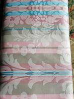 Gordijnstof rose/blauw, Blauw, 120 cm of meer, Ophalen of Verzenden, Zo goed als nieuw