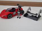 Playmobil Raceauto met Figuur en Pitstop, Ophalen of Verzenden, Gebruikt, Los playmobil