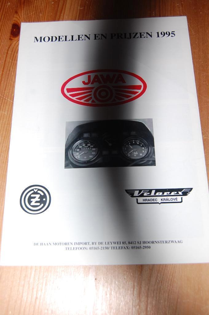 JAWA - CZ - Velorex modellen en prijzen 1995, Motoren, Handleidingen en Instructieboekjes, Overige merken, Ophalen of Verzenden