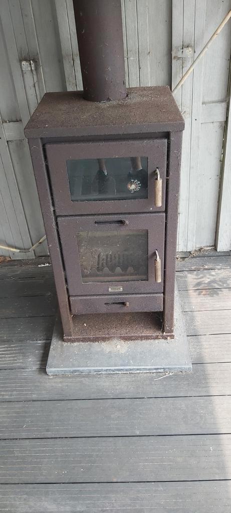 hout kachel buiten, Tuin en Terras, Tuinhaarden, Gebruikt, Ophalen