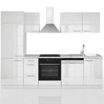 Nieuwe keuken compleet met apparatuur hoogglans wit 270cm, Wit, Nieuw, Enkelwandige keuken, Ophalen of Verzenden