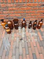 60x antiek zeldzaam laboratorium glaswerk €125, Ophalen of Verzenden