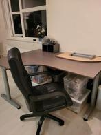 Leuke hoekbureau met bureaustoel, Huis en Inrichting, Bureaus, Ophalen, Gebruikt