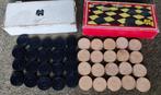 Vintage damspel met houten dam/schaakbord, Een of twee spelers, Ophalen of Verzenden, Gebruikt, JUMBO