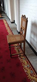 Mooie 6 antieke houten stoeltjes met geweven zitten, Ophalen