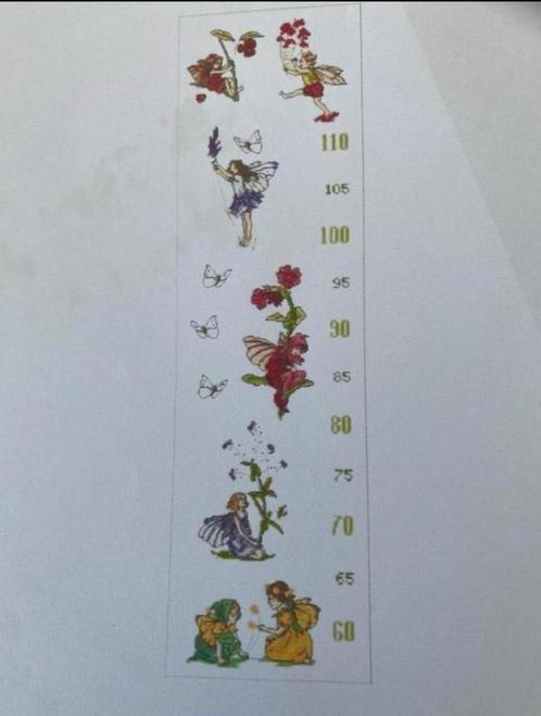 BORDUURPATROON GROEIMETER FLOWER FAIRIES, Hobby en Vrije tijd, Borduren en Borduurmachines, Zo goed als nieuw, Patroon, Handborduren