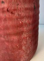 Mobach rode keramiek vaas , jaren 70, Huis en Inrichting, Gebruikt, Aardewerk of Porselein, Mobach, Ophalen of Verzenden