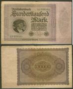 Berlijn Berlin 100000 Mark 1923 Reichsbanknote r-139 jdu, Ophalen of Verzenden, Duitsland, Los biljet