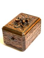 Antiek Schwarzwald Horlogedoosje met Eikenblad, Antiek en Kunst, Ophalen of Verzenden