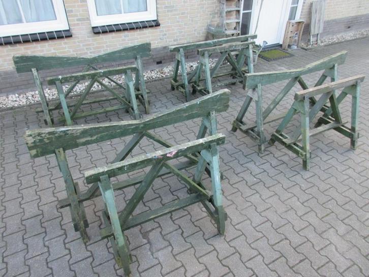 4x set kielboot stallingsbokken van hout (prijs is per set), Watersport en Boten, Accessoires en Onderhoud, Gebruikt, Ophalen