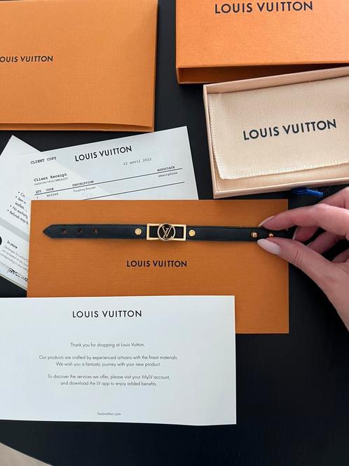 Origineel LV Louis Vuitton armband bracelet leer dauphine 17, Sieraden, Tassen en Uiterlijk, Armbanden, Zo goed als nieuw, Leer