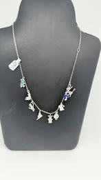 Oude zilveren bedelketting met er aan 9 bedels., Sieraden, Tassen en Uiterlijk, Kettingen, Ophalen of Verzenden, Zo goed als nieuw