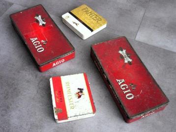 4 blikken sigaardoos Panter Ritmeester Agio - sigaar blik beschikbaar voor biedingen