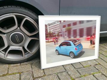 Originele reclame litho Fiat 500 C, gaaf.  beschikbaar voor biedingen